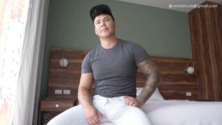 'Don't Rub Me, Satiate!' Phat-Dicked Stripper Zeus is Masturbated till the Last Glob // WorldStudZ