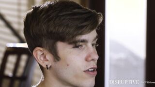 Cute twinks Hoss Kado and Levi Rhodes cum on jock Kyle Connors face