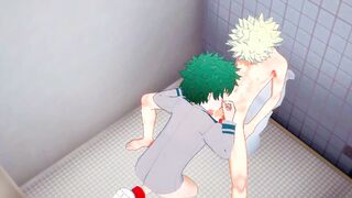 My Hero Academia Yaoi - Midoriya x Bakugou Firm Lovemaking [Handjob, Dt and ravaged with creampie] - Chinese chinese manga anime game pornography