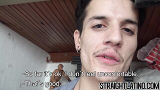 Straight guy with piercing has first time gay sex