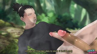 Shikamaru and Asuma petting their beef whistle jiggly - BUMPING DICKS BARA YAOI