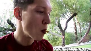 Ryan Connors and Patrick Kennedy smoking with anal time