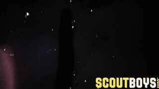 ScoutBoys - Nice sleek scout guy tempted by dangled scoutmaster in tent