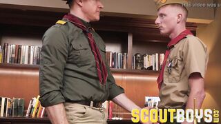 ScoutBoys - Pony draped Legrand Bear barebacks sleek ginger scout stud