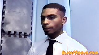 Black gay man loves to suck cock in classic video action