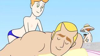 Nude Man Beach Gay Cartoon