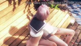 Yaoi Fabulous femboy hand job and plumbed in a park