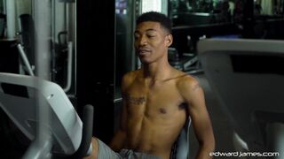 EdwardJames - Super-Naughty BIG BLACK COCK top entices thirsty bottom with perspiring gym romp