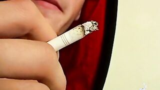 Twink partakes in the vices of smoking and anal fucking