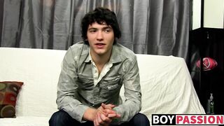 Twink Josh Bensan interviewed then wanked his dick