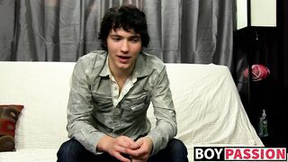 Twink Josh Bensan interviewed then wanked his dick