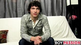 Twink Josh Bensan interviewed then wanked his dick