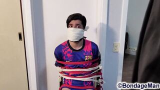 Fito Torres in restrain bondage gigs with Jerri Gomes screwing strapped up and ball-gagged