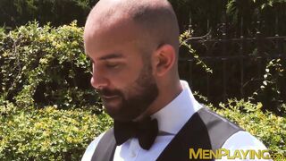 Bearded hunk Bruno Max gets kinky rimming from businessman