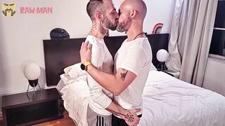 Gastonix blows a load over Juancho two times with his fat hard-on. 1