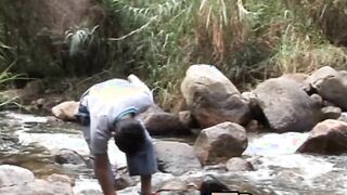 Outdoorsy latino boyfriends bareback before facial