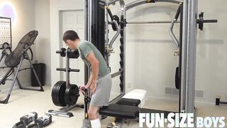 FunSizeBoys - Tall dangled gym dad breeds insatiable lil bottom playmate