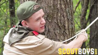 SCOUTBOYS - Phat-dicked stud binds up and smashes wet sleek lad outside