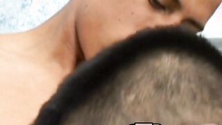 Bald young latino scuked off before banging ass to cum