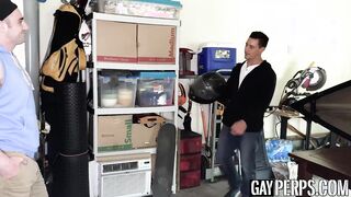 Shoplifting jock rimmed and banged raw to get out of trouble