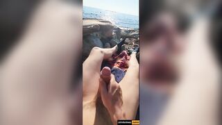 johnholmesjunior caught shooting yam-sized jizm blast at white rock naked beach with strangers observing