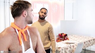 Manroyale – Xxl Knob Trent Marx Tempts Meaty Big Black Cock In The Kitchen