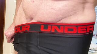 Uncircumcised takes off lingerie