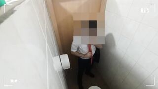 Elegantly Security Large Chisel Urinate And Jizz in Rest Room