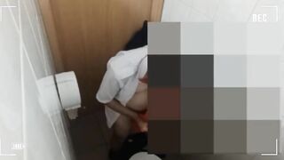 Elegantly Security Large Chisel Urinate And Jizz in Rest Room