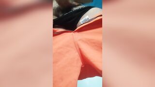 Construction employee makes extraordinaire cum-shot