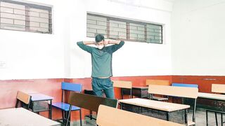 Bum Chum school dude masterbate in classroom fuck-a-thon backside