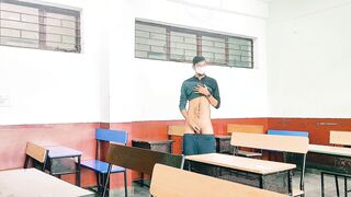 Bum Chum school dude masterbate in classroom fuck-a-thon backside