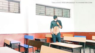 Bum Chum school dude masterbate in classroom fuck-a-thon backside