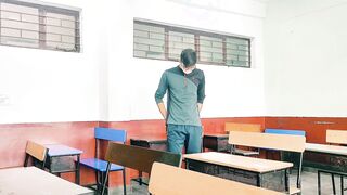 Bum Chum school dude masterbate in classroom fuck-a-thon backside