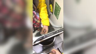 Insatiable uncircumcised fapping and nutting on public instruct