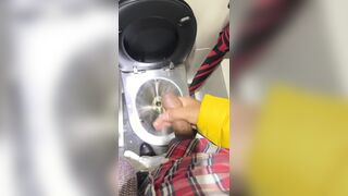 Insatiable uncircumcised fapping and nutting on public instruct