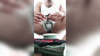 Hair Removal From Huge Desi Sausage