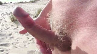 Jizz Shot after naked beach day with stiff beefstick - final part four