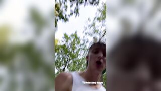 Stepbrother Fellates My Knob In The Forest And I Spunk On His Face