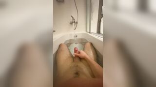 Masturbating off in the bath