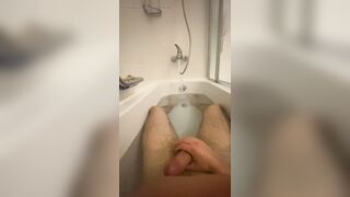 Masturbating off in the bath