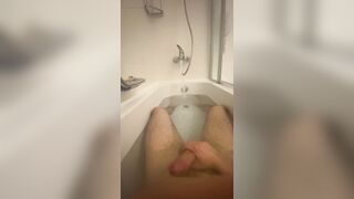 Masturbating off in the bath