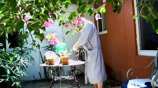 Hairyartist Gardening In My Bathrobe