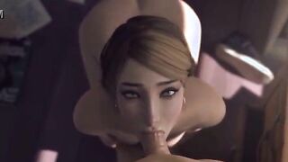 Mega realistic three dimensional cartoon lovemaking gorgeous woman