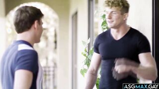 Max Lorde pummels with his super hot neighbor Eric Fascinating and they have a steaming and hot no condom screw session