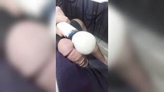 First-Ever jizz sans cage in years! Massager electro-hitachi, no mitts