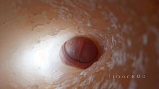 A vulgar man found a way to find out what is happening inwards the butt hole during fuck-a-thon