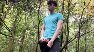 Dude Urinating in the Forest