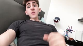 Adorable Anime Toon Stud Dude Strokes his Penis and Jizzes on his Face