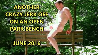 ANOTHER NAUGHTY WANK OFF ON AN OPEN PARK BENCH JUNE 2016